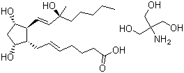 卡前列素氨基丁三醇; (Z)-7-[(3R,5S)-3,5-二羟基-2-[(E,3S)-3-羟基-3-甲基辛-1-烯基]环戊基]庚-5-烯酸氨基丁三醇
