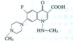 6-氟-1-(甲基氨基)-7-(4-甲基哌嗪-1-基)-4-氧代-1,4-二氢喹啉-3-羧酸