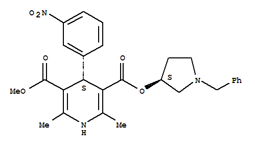 (4S)-2,6-二甲基-4-(间硝基苯基)-1,4-二氢吡啶-3,5-二羧酸 (3S)-1-苄基-3-吡咯烷基-甲基酯