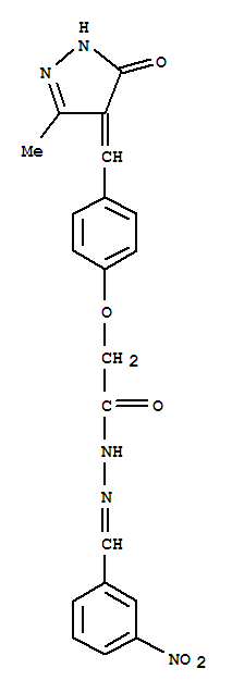 2-[4-[(Z)-(3-甲基-5-氧代-1H-吡唑-4-亚基)甲基]苯氧基]-N-[(3-硝基苯基)亚甲基氨基]乙酰胺