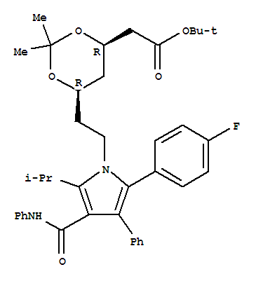(4R-cis)-6-[2-[2-(4-氟苯基)-5-(1-异丙基)-3-苯基-4-[(苯胺)羰基]-1H-吡咯-1-基]乙基]-2,2-二甲基-1,3-二氧六环-4-乙酸叔丁酯