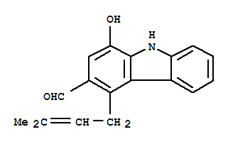 1-羟基-4-(3-甲基-2-丁烯基)-9H-咔唑-3-甲醛