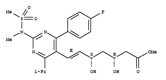 7-[4-(4-氟苯基)-6-异丙基-2-(N-甲基-N-甲磺酰氨基)嘧啶-5-基]-3,5－二羟基-6(E)-庚烯酸甲酯