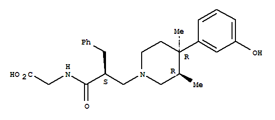 爱维莫潘; 2-([(2S)-2-([(3R,4R)-4-(3-羟基苯基)-3,4-二甲基哌啶-1-基]甲基)-3-苯基丙酰]氨基)乙酸