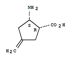 环戊烷羧酸,2-氨基-4-亚甲基-,(1R,2S)-(9CI)