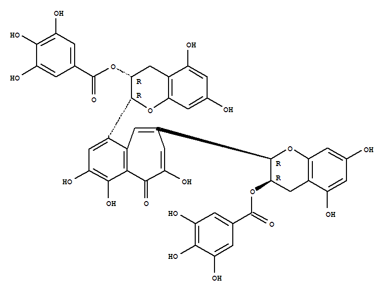 (2R,2'R,3R,3'R)-2,2'-(3,4,6-三羟基-5-氧代-5H-苯并[7]环庚烯-1,8-二基)双(5,7-二羟基苯并二氢吡喃-3,2-二基) 双(3,4,5-三羟基苯甲酸酯)