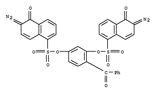 4-苯甲酰基-1,3-苯二酚双(6-偶氮-5,6-二氢-5-氧代萘-1-磺酸)酯