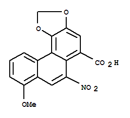 马兜铃酸; 8-甲氧基-3,4-亚甲二氧基-10-硝基菲-1-甲酸