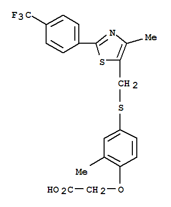 2-(4-((2-(4-(三氟甲基)苯基)-5-甲基噻唑-4-基)甲基硫基)-2-甲基苯氧基)乙酸