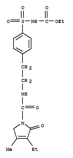 4-[2-(3-乙基-4-甲基-2-氧代-3-吡咯啉-1-甲酰胺基)乙基]苯磺酰基氨基甲酸乙酯