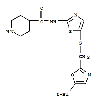 N-[5-[(5-叔丁基-1,3-恶唑-2-基)甲硫基]-1,3-噻唑-2-基]哌啶-4-甲酰胺