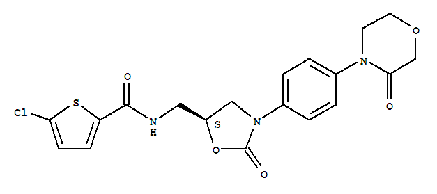 利伐沙班; 5-氯-N-(((5S)-2-氧代-3-(4-(3-氧代吗啉-4-基)苯基)-1,3-恶唑啉-5-基)甲基)噻吩-2-甲酰胺