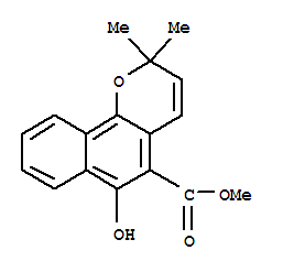 大叶茜草素; 獐牙菜苷; 6-羟基-2,2-二甲基苯并[h]苯并吡喃-5-羧酸甲酯
