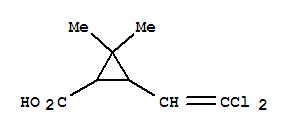菊酸; 3-(2,2-二氯乙烯基)-2,2-二甲基环丙烷甲酸