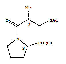 D-(S)-3-乙酰巯基-2-甲基丙酰基-L-脯氨酸
