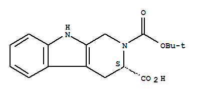 N-叔丁氧羰基-L-1,2,3,4-四氢-beta-咔啉-3-羧酸; (S)-2-叔丁氧羰基)-2,3,4,9-四氢-1H-吡啶并[3,4-b]吲哚-3-甲酸