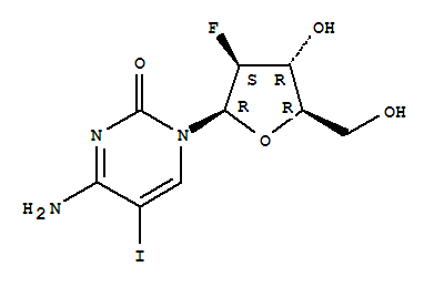非西他滨; 4-氨基-1-[(2R,3S,4R,5R)-3-氟-4-羟基-5-(羟甲基)氧杂环戊-2-基]-5-碘嘧啶-2-酮