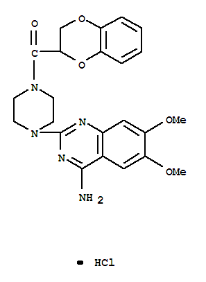 盐酸多沙唑嗪; 1-(4-氨基-6,7-二甲氧基-2-喹唑啉基)-4-(1,4-苯并二恶烷-2-甲酰基)哌嗪盐酸盐