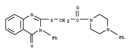 2-{[2-羰基-2-(4-苯基哌嗪-1-基)乙基]硫烷基}-3-苯基喹唑啉-4(3H)-酮