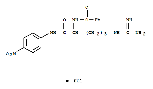N-苯甲酰基-DL-精氨酰-4-硝基苯胺盐酸盐; N-苯甲酰基-DL-精氨酰对硝基苯胺盐酸盐