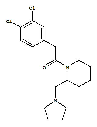 2-(3,4-二氯苯基)-1-(2-(吡咯烷-1-基甲基)哌啶-1-基)乙酮盐酸盐
