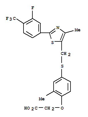 2-(4-(((2-(3-氟-4-(三氟甲基)苯基)-4-甲基-噻唑-5-基)甲基)硫基)-2-甲基苯氧基)乙酸