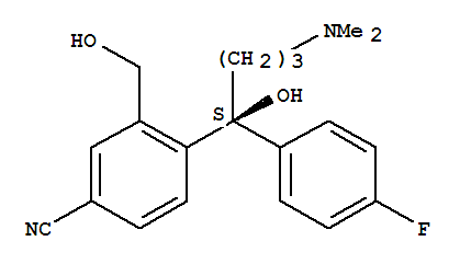 (-)4[4-(二甲胺基)-1-(4-氟苯基)-1-(羟基丁基)-3-(羟基 甲基)氰苯.氢溴酸盐 (右酞普兰中间体)