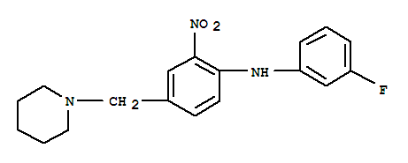 N-(3-Fluorophenyl)-2-nitro-4-(piperidin-1-ylmethyl)aniline