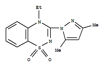 3-(3,5-二甲基-1H-吡唑-1-基)-4-乙基-4H-1,2,4-苯并噻二嗪 1,1-二氧化