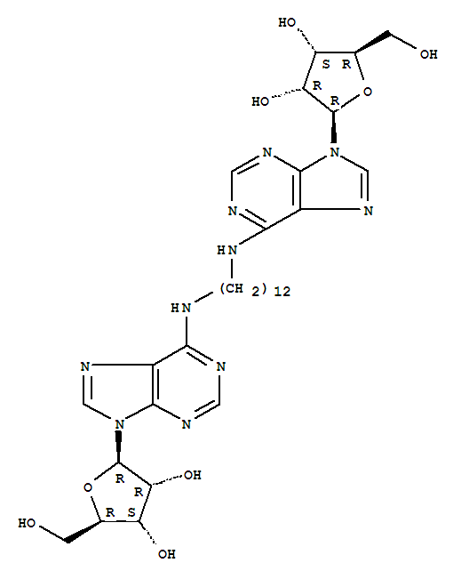 (2R,3R,4S,5R)-2-[6-[12-[[9-[(2R,3R,4S,5R)-3,4-二羟基-5-(羟基甲基)四氢呋喃-2-基]嘌呤-6-基]氨基]十二烷基氨基]嘌呤-9-基]-5-(羟基甲基)四氢呋喃-3,4-二醇