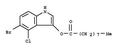 壬酸 5-溴-4-氯-1H-吲哚-3-酯