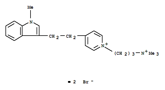 三甲基-[3-[4-[2-(1-甲基吲哚-2-基)乙基]吡啶-1-基]丙基]铵二溴化物