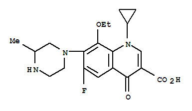 1-环丙基-8-乙氧基-6-氟-7-(3-甲基哌嗪-1-基)-4-氧代-1,4-二氢喹啉-3-羧酸