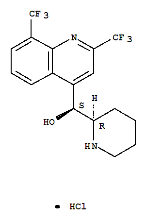 盐酸甲氟喹; 盐酸六氟哌喹; (2R)-(+/-)-alpha-2-哌啶基-2,8-双三氟甲基-4-喹啉甲醇单盐酸盐