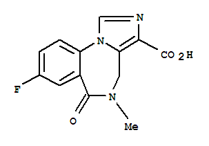 4H-咪唑并[1,5-A][1,4]苯并二氮杂环庚烷-3-甲酸, 8-氟-5,6-二氢-5-甲基-6-氧代-