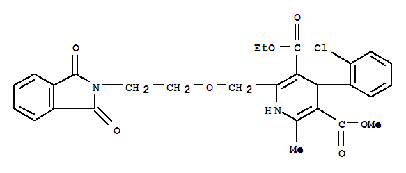 邻苯二甲酰基氨氯地平; 4-(2-氯苯基)-3-乙氧羰基-5-甲氧羰基-6-甲基-2-(酞酰亚氨基乙氧基)甲基-1,4-二氢吡啶