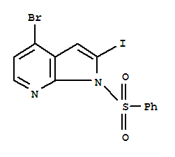 4-溴-2-碘-1-(苯磺酰基)-1H-吡咯并[2,3-B]吡啶