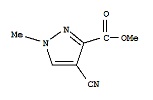 1H-吡唑-3-羧酸,4-氰基-1-甲基-,甲基酯(9CI)
