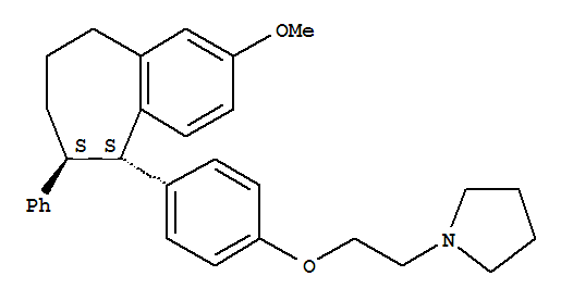 1-[2-[4-(3-甲氧基-8-苯基-6,7,8,9-四氢-5H-苯并[7]轮烯-9-基)苯氧基]乙基]吡咯烷