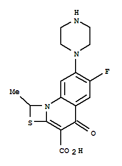 6-氟-1-甲基-4-氧代-7-(1-哌嗪基)-4H-(1,3)硫氮杂环并(3,2-a)喹啉-3-羧酸 PL-11