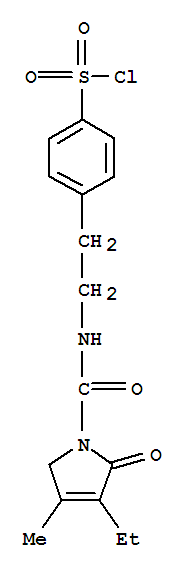 4-[2-[(4-乙基-3-甲基-5-氧代-2H-吡咯-1-羰基)氨基]乙基]苯磺酰氯