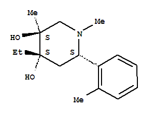 4-乙基-1,3-二甲基-6-(2-甲基苯基)哌啶-3,4-二醇