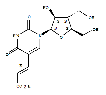 5-[(E)-2-羧基乙烯基]-1-[3-脱氧-3-(羟甲基)-β-D-呋喃阿拉伯糖基]嘧啶-2,4(1H,3H)-二酮