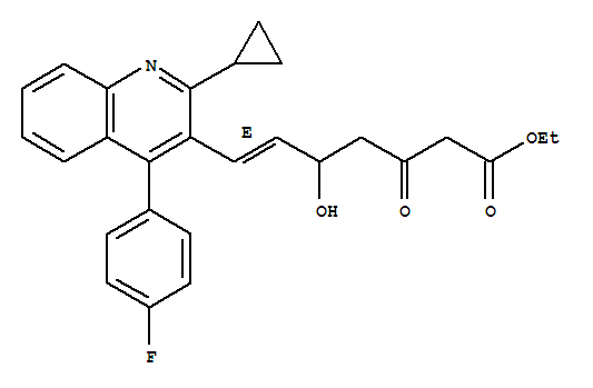 (E)-7-[2-环丙基-4-(4-氟苯基)-3-喹啉基]-5-羟基-3-氧代-6-庚烯酸乙酯