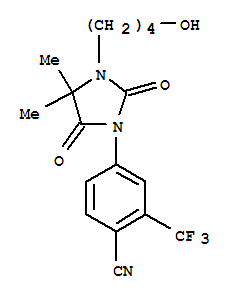 4-[3-(4-羟基丁基)-4,4-二甲基-2,5-二氧代-1-咪唑烷基]-2-(三氟甲基)苯腈