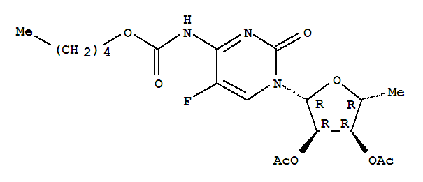 5''-脱氧-5-氟-N-[(戊氧基)羰基]胞苷 2'',3''-二乙酸酯