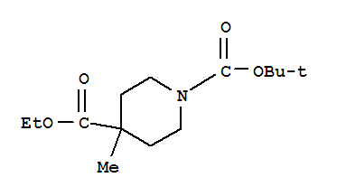 N-Boc-4-甲基-4-哌啶甲酸乙酯; N-叔丁氧羰基-4-甲基-4-哌啶甲酸乙酯