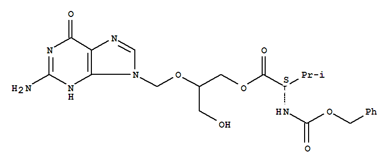 Cbz-缬更昔洛韦; N-苄氧羰基-L-缬氨酸 2-[(2-氨基-1,6-二氢-6-氧代-9H-嘌呤-9-基)甲氧基]-3-羟基丙基酯