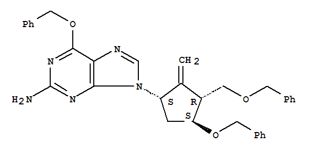 6-苄氧基-9-[(1S,3R,4S)-2-亚甲基-4-苄氧基-3-苄氧基甲基环戊基]-9H-嘌呤-2-胺