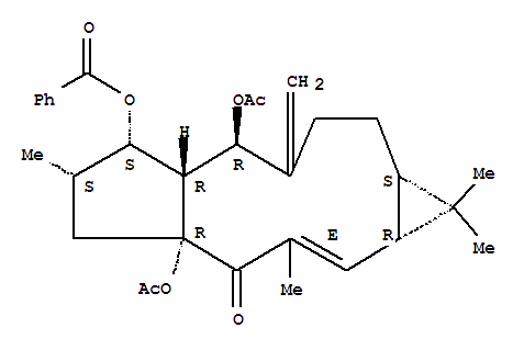 5,15-二乙酰基-3-苯甲酰千金子二萜醇； 千金二萜醇二乙酰苯甲酰酯对照品(标准品) | 218916-52-0